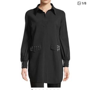 Chiara Boni Maurizia Studded Long-Sleeve Tunic